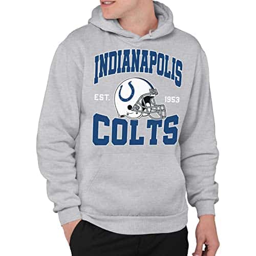 Junk Food Clothing X Nfl   Indianapolis Colts   Team Helmet   Unisex Adult Pullover Fleece Hoodie For Men And Women   X Large