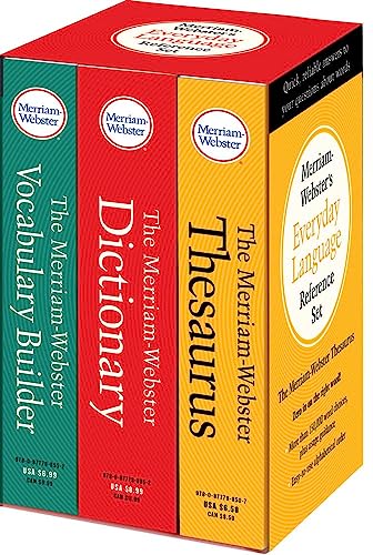 Merriam Websters Everyday Language Reference Set Includes The Merriam Webster Dictionary, The Merriam Webster Thesaurus, And The Merriam Webster Vocabulary Builder