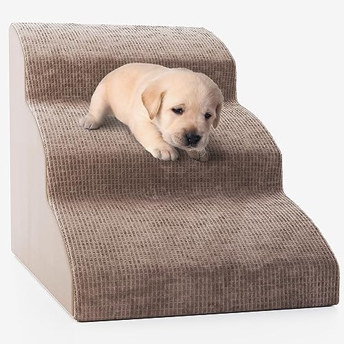 Sturdy Dog Stairs And Ramp For Beds Or Couches By Zicoto   Durable Easy To Walk On Steps For Small Dogs And Cats   Allows Your Pets Easy Instant Access To Your Sofa Or Bedside Up To High