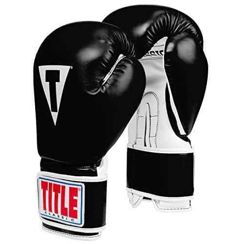 Title Classic Pro Style Training Gloves , Blackwhite, Oz