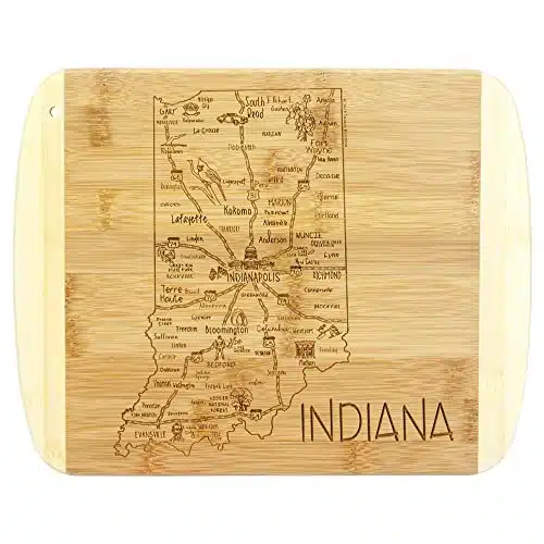 Totally Bamboo A Slice Of Life Indiana State Serving And Cutting Board, X
