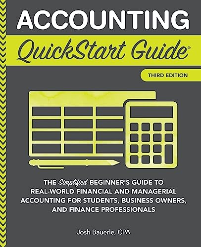 Accounting Quickstart Guide The Simplified Beginner'S Guide To Financial & Managerial Accounting For Students, Business Owners And Finance Professionals (Quickstart Guides   B