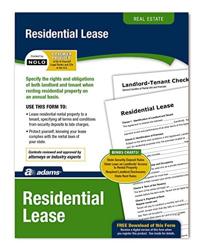 Adams Residential Lease, Forms And Instructions [Print And Downloadable] (Lf)