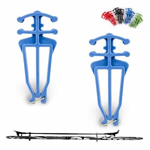 Bagdent Cross Country Skis And Poles Holder  Pair, Universal Nordic Ski Pole Carrier (Blue)
