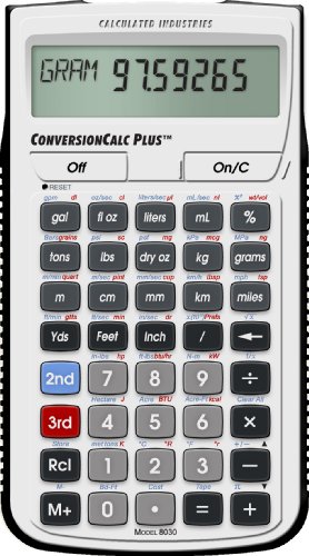 Calculated Industries Conversioncalc Plus Ultimate Professional Conversion Calculator Tool For Health Care Workers, Scientists, Pharmacists, Nutritionists, Lab Techs, Engineers And Importers