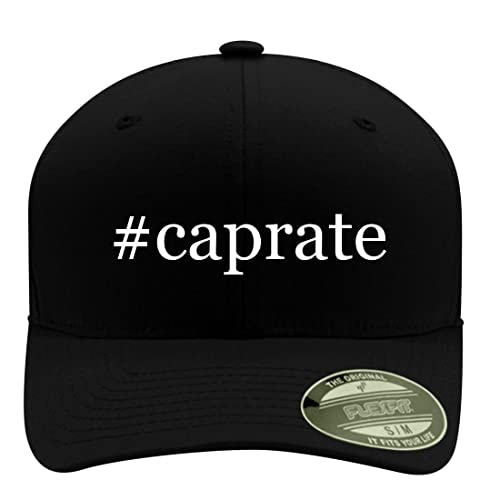 #Caprate   Hashtag Men'S Flexfit Baseball Hat Cap, Black, Smallmedium