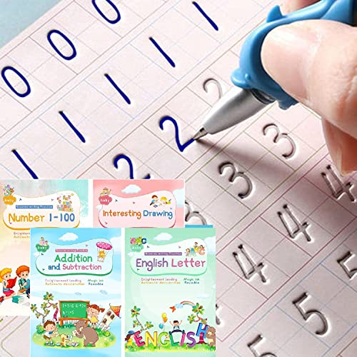 Digmonster Magic Ink Copybooks For Kids Reusable Handwriting Workbooks For Preschools Grooves Template Design And Handwriting Aid Practice For Kids The Print Writing (Books Wi