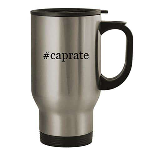 Knick Knack Gifts #Caprate   Oz Stainless Steel Travel Mug, Silver