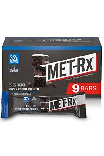 Met Rx Big Protein Bar, Meal Replacement Bar, G Protein, Super Cookie Crunch, Bars (Pack Of )