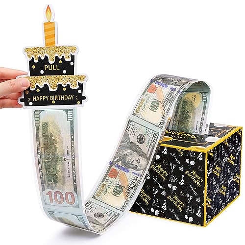 Meiidoshine Money Box With Pull Out Birthday Card And Bags   A Fun Way To Gift Cash For Birthdays