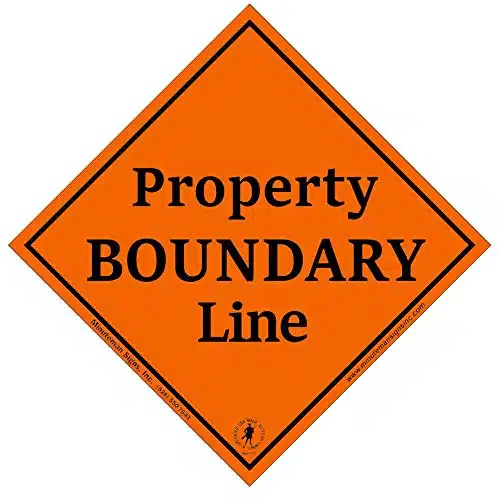 Minuteman Signs  Property Boundary Markers, Small, Aluminum, Orange, Pack