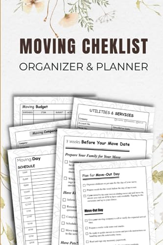 Moving Checklist Organizer & Planner Streamline Your Move   Expertly Guided Moving And Packing Coordinator