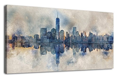 New York City Canvas Wall Art Navy Blue Pictures Abstract Paining City Reflection In Water Canvas Painting Modern City Skyline Canvas Prints Artwork For Living Room Bedroom Office Wall Decor X New York City Canvas Wall Art Navy Blue Pictures Abstract Paining City Reflection In Water Canvas Painting Modern City Skyline Canvas Prints Artwork For Living Room Bedroom Office Wall Decor X