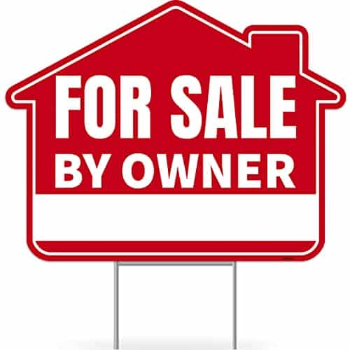 Pc For Sale By Owner Sign With Stakes, Inches By Inches   Double Sided Signs   Corrugated Plastic   Fsbo Yard Sign For Home House Real Estate
