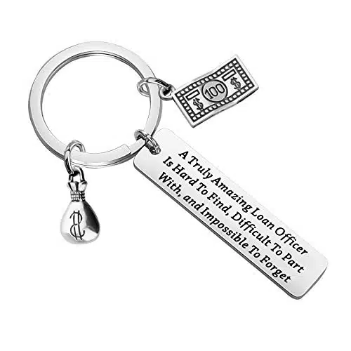 Potiy Loan Officer Gifts Mortgage Broker Keychain A Truly Amazing Loan Officer Is Hard To Find Difficult To Part With And Impossible To Forget Keychian Loan Originator Jewelry (Keychain)