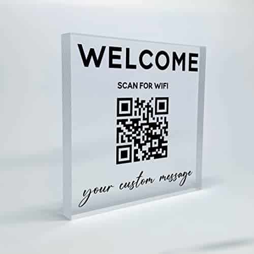 Personalized Wifi Qr Sign   Qr Code Scanner, Wifi Password Sign, Whats The Wifi Code, Guest Wifi Password, Airbnb Sign, Real Estate Sign (X , Design )