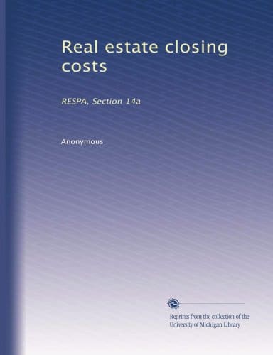 Real Estate Closing Costs Respa, Section A