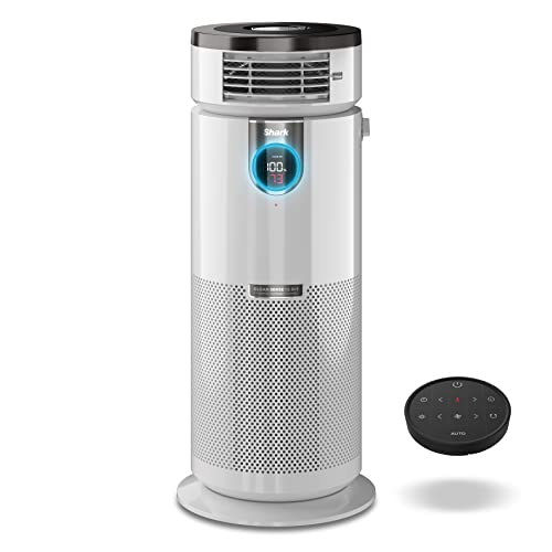 Shark Hcin Clean Sense Air Purifier Max, Heater & Fan, Hepa Filter, Sq Ft, Oscillating, Large Rooms, Kitchens, Captures % Of Particles For Clean Air, Dust, Smoke & Allergens, 