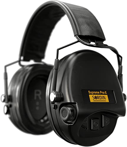 Sordin Supreme Pro X Slim Sfa Hearing Protection   Active Ear Defenders   Attenuation Ring For Increased Snr (Db)   Black