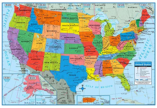 Superior Mapping Company United States Poster Size Wall Map X With Cities (Ap)