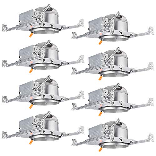 Torchstar Pack Inch Shallow New Construction Recessed Lighting Housing, Ic Rated & Air Tight Ceiling Led Downlight Can With J Box, Etl Listed Slimnarrow Can Light Housing, Tpc