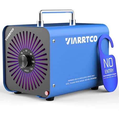 Viarrtco Mgh Ozone Machine Generator Air Ozone Odor Removal Eliminator Up To + Square Feet For Home, Car, Basement, Garage, Smoke, Pet Room   All Metallic