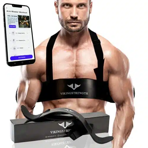 Vikingstrength Bicep Tricep Arm Blaster For Preacher Curl Effect Solid Arm Isolator Helps You Increase Muscles, Definition And Strength   Premium Quality For Weightlifting + V