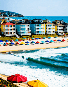beach and house